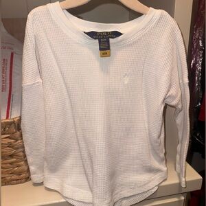 Waffle-Knit Cotton Long-Sleeve Tee